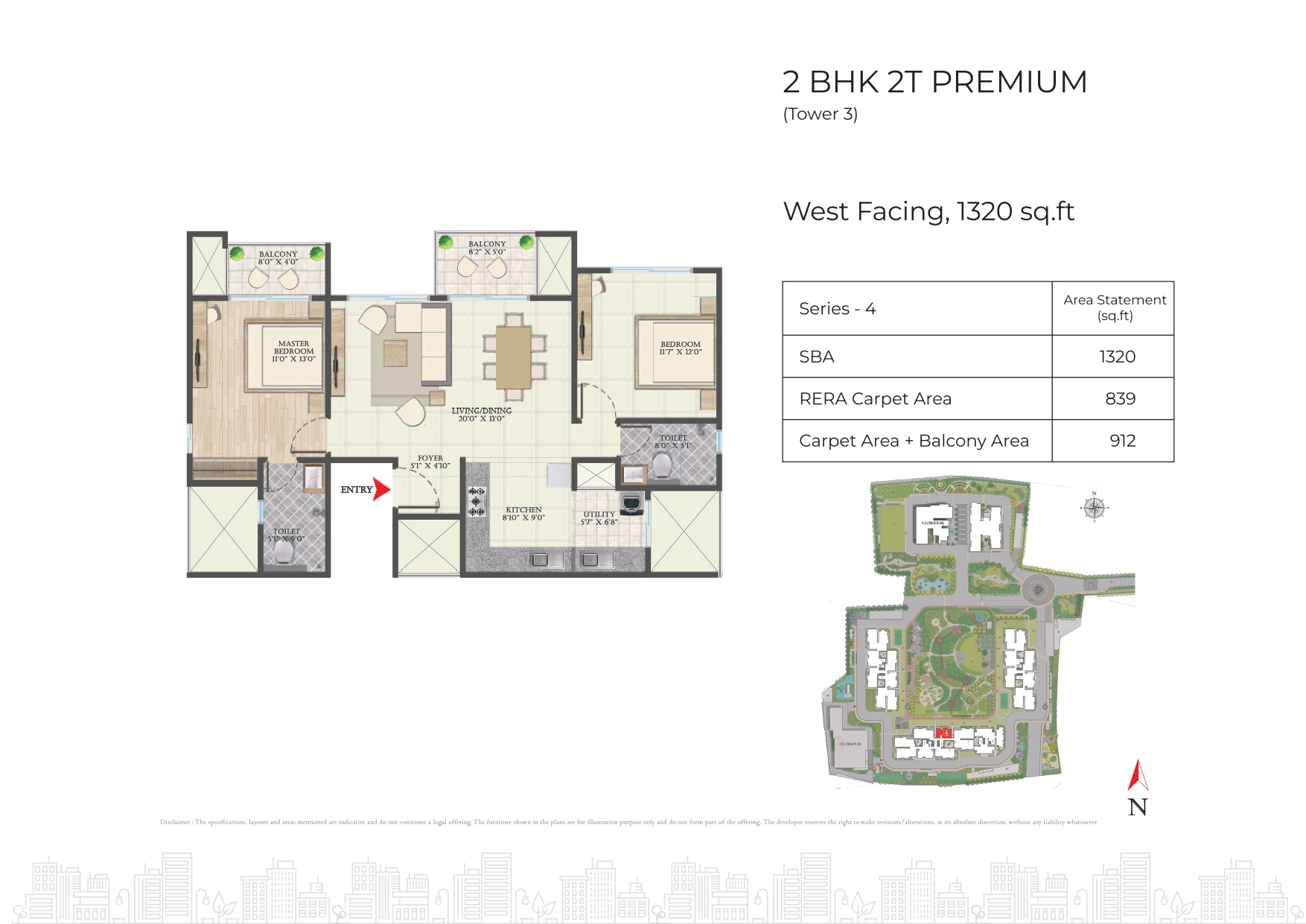 2 BHK Floor Plan
